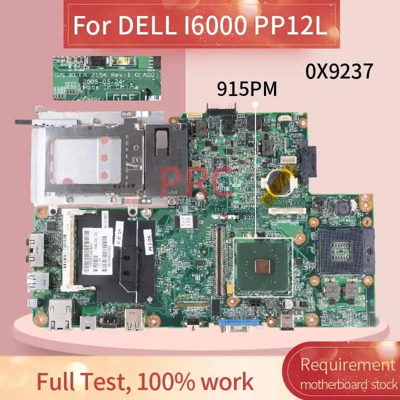Placa-mãe para Computador Notebook Dell I6000 Pp12l Drive Dal30 La2154 915pm Placa-mãe para notebook