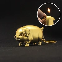funny natural gas lighter with keychain smoking accessories mini lighter metal lighter