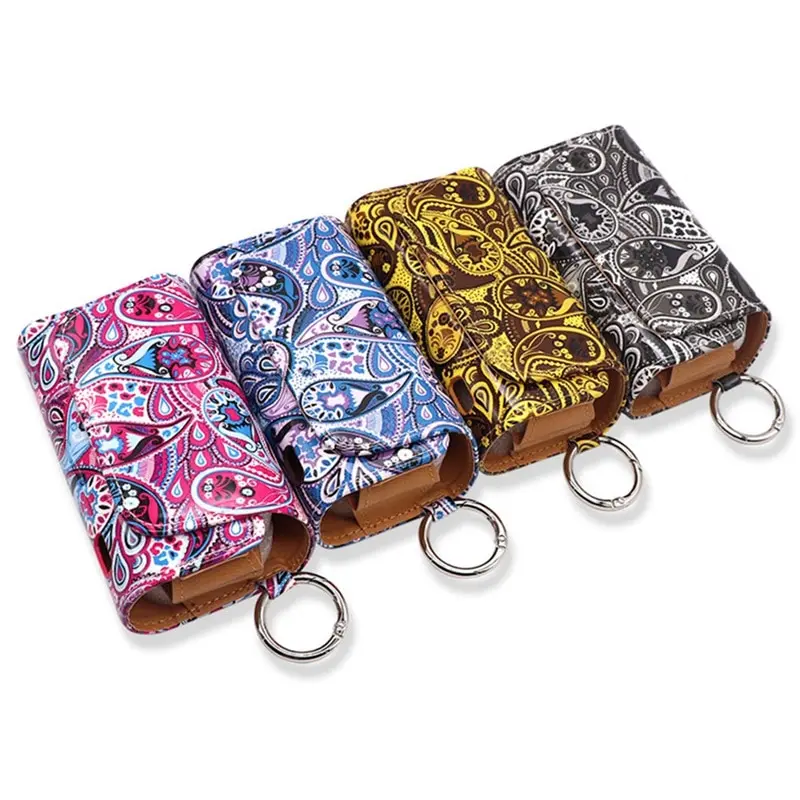 

1PC New Arrival Portable Unisex Cashew Flowers Leather Protective Case E-cigarette Accessories For IQOS 3.0/3 DUO