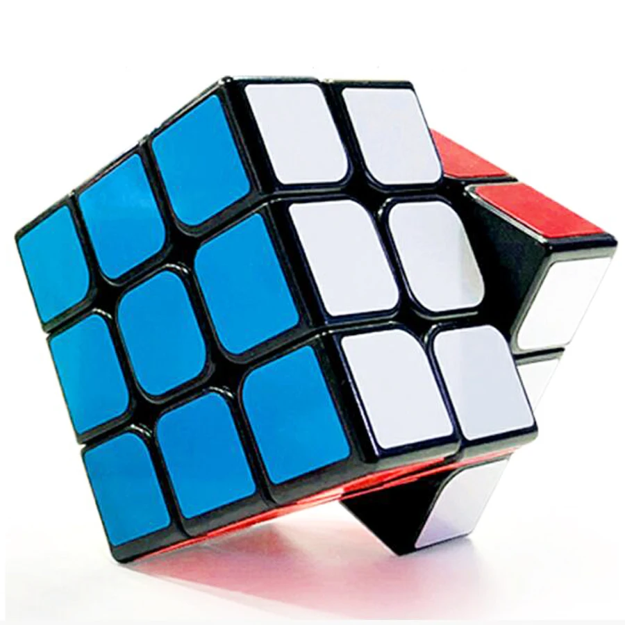

YongJun GuanLong наклейка магический куб 3x3x 3 скоростной куб 5,6 см Черный Белый Нео волшебный куб обучающие игрушки для детей