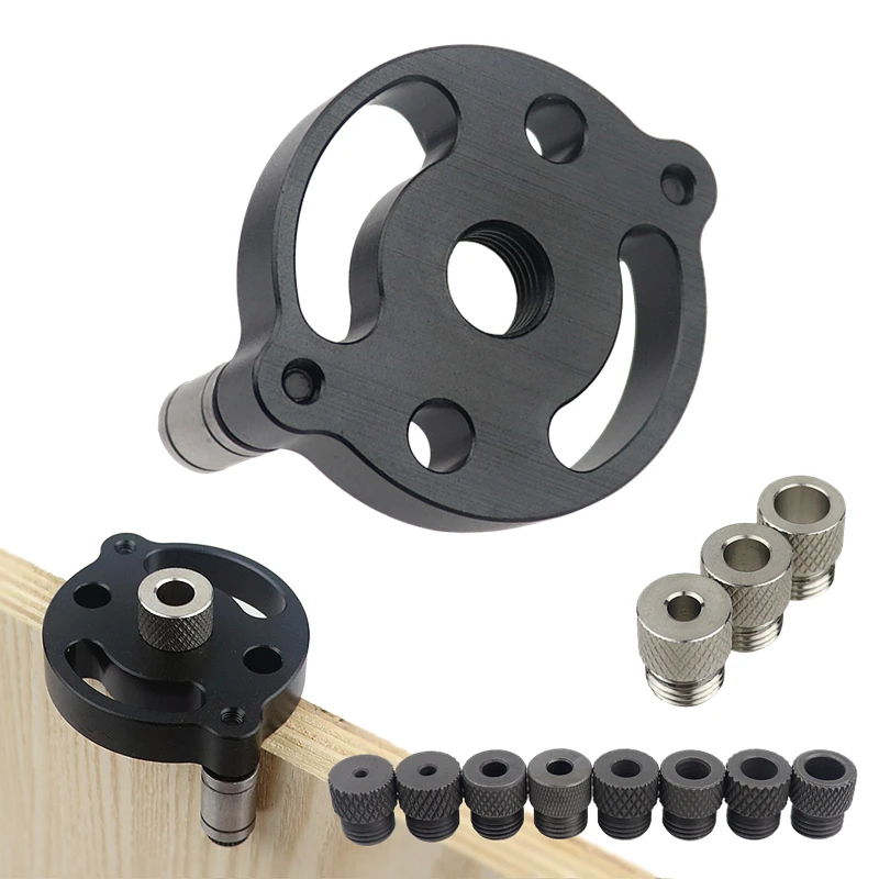 

Woodworking 3-10mm Self-centering Doweling Jig Mini Pocket Hole Jig Kit Locator Hole Puncher For Furniture Connection DIY Tool