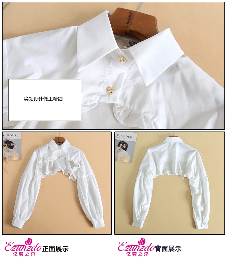 

Detachable Collars Ivory white Fashion Shirt Fake Collar For Women omen White/Black Color Lace Detachable Lapel Choker Necklace