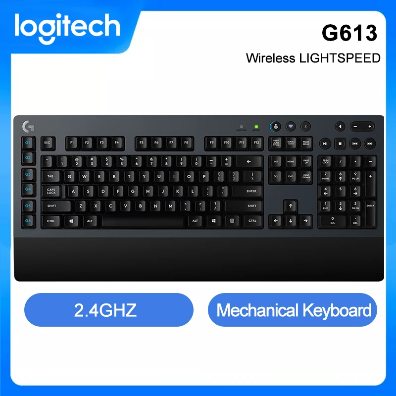 

Logitech G613 Wireless LIGHTSPEED 2.4GHz Bluetooth 6 Programmable G Keys Gaming Omron Switch Super Life GameMechanical Keyboard