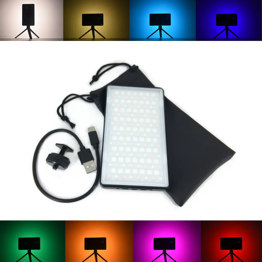 Dimmable Mini 135 Beads RGB LED Video Fill Light Lamp Lighting for Smartphone Youtube Vlog Studio Video Camera Selfie
