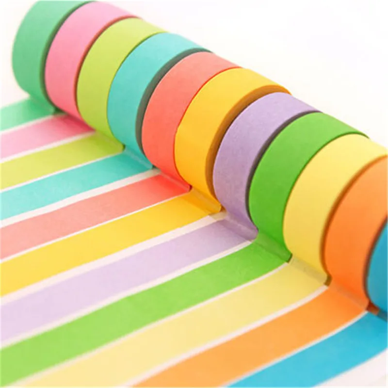 Конфетная одноцветная Васи Маскировочная лента бумага DIY украшения Скрапбукинг