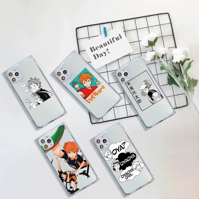 

Oya Haikyuu Japan Anime Phone Case Transparent for iPhone 7 8 11 12 se 2020 mini pro X XS XR MAX Plus