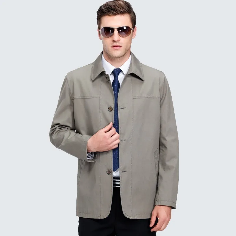 Business Casual Cotton Lapel Jacket Men Brand Long Sleeve Suit 2020 New Autumn Single Breasted Loose Outerwear Plus Size | Мужская