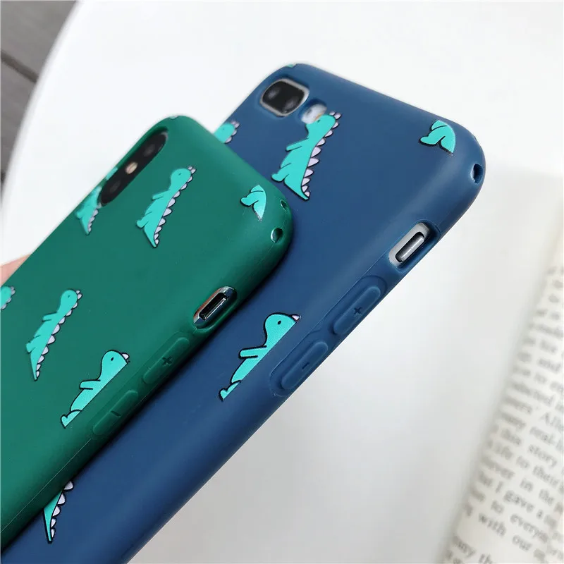 Чехол Ottwn с динозавром для iPhone 7, 6, 6 S, 8 Plus, 11 Pro, Max X, XR, XS Max, чехол для телефона, с сердечком, милый мультяшный Кот, мягкий ТПУ чехол на заднюю панель