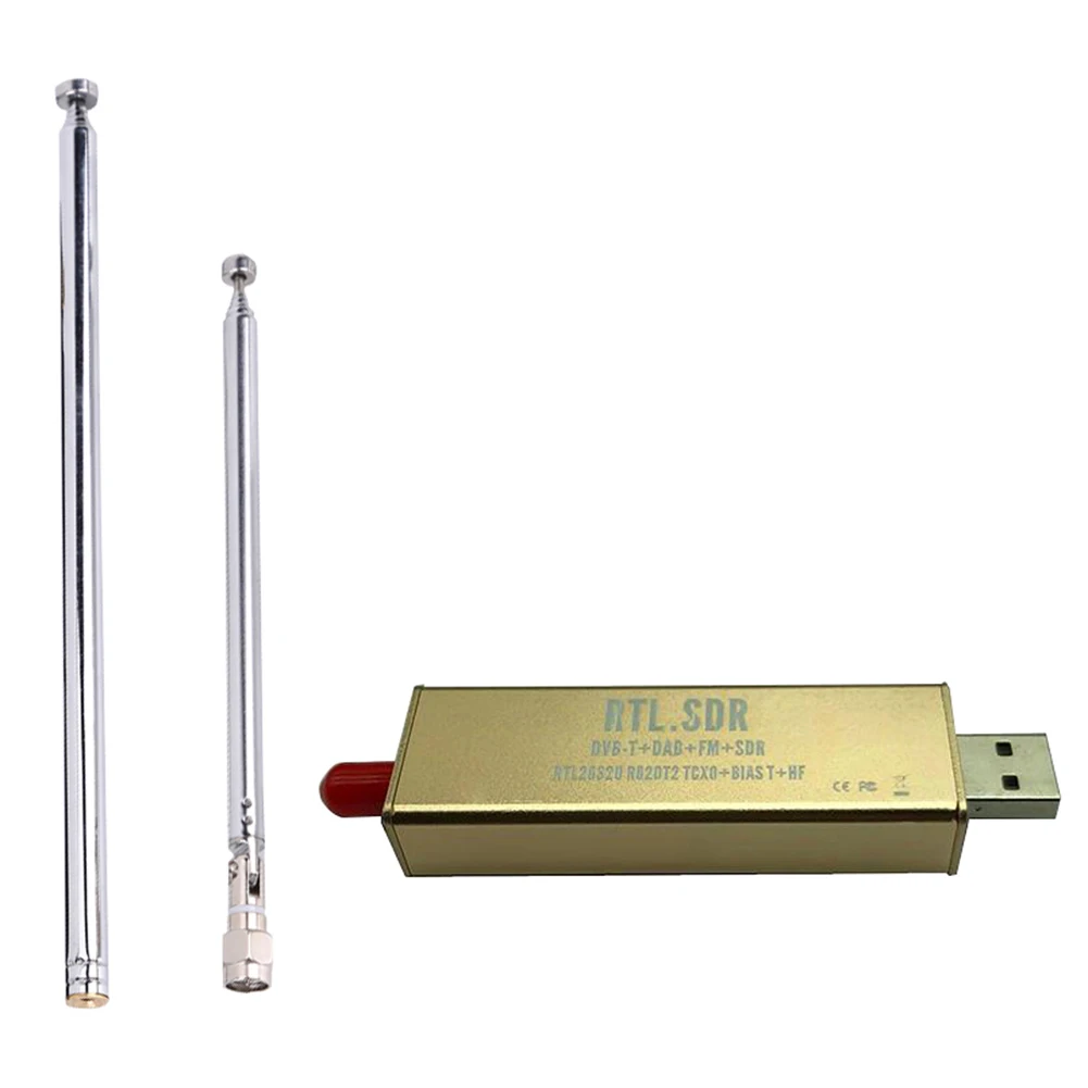 

RTL SDR Receiver with Chip PPM TCXO RTL2832U TV Tuner Receiver 0.1MHz-1.7GHz DR Full Band Software Radio for XP Win7/8/10 System