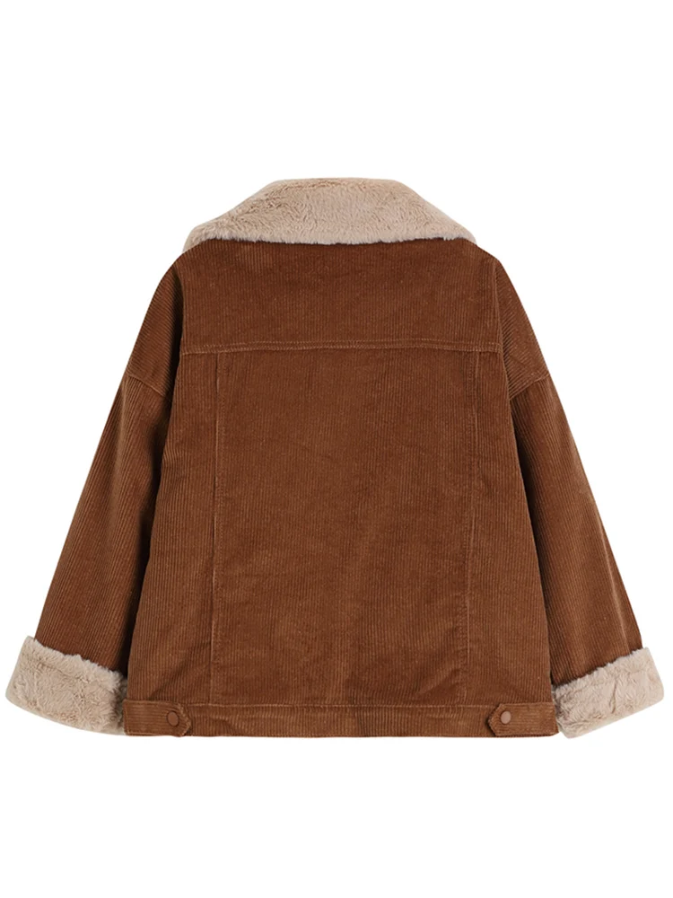 Женская шикарная блестящая куртка свободная теплая плотная однобортная