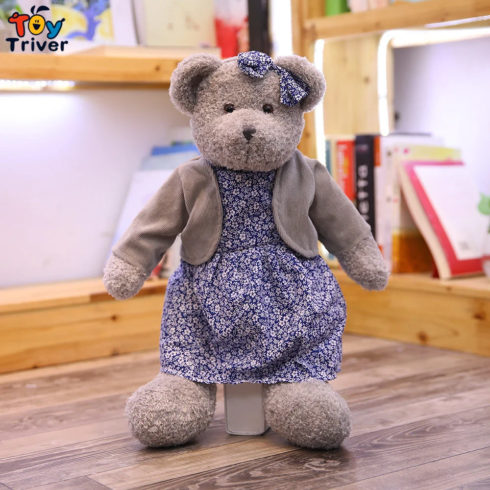 Кавайная пара плюшевых мишек плюшевая кукла животных игрушка Тройник малыши