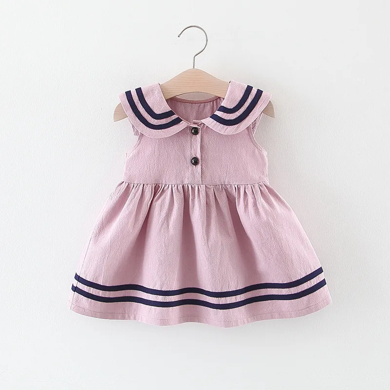 Летнее платье для маленьких девочек с изображением лотоса Vestido Одежда