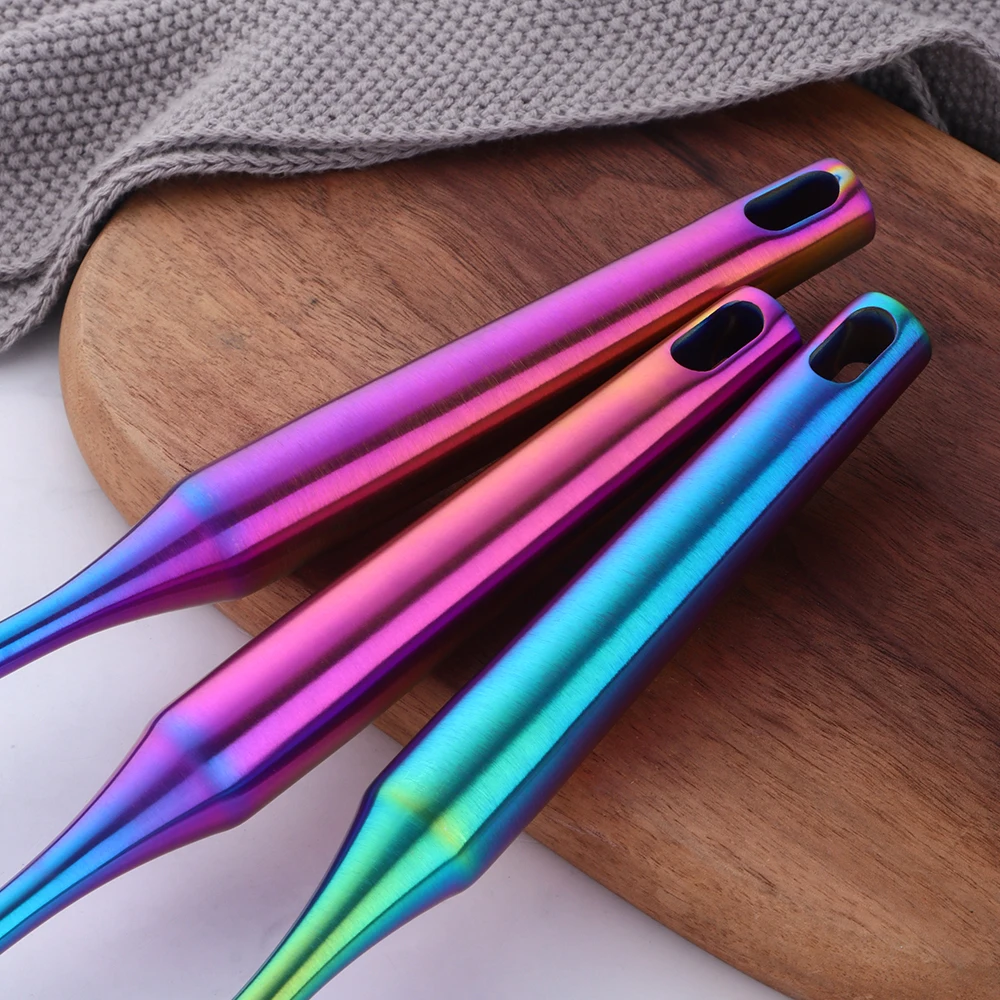 1 шт. Радужная кухонная утварь из нержавеющей стали с держателем набор кухонных