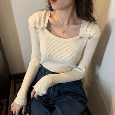 

Square Collar Bottoming Shirt Women's Autumn and Winter Underwear