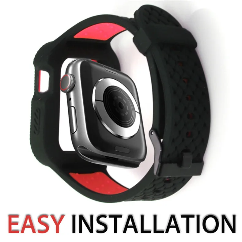 Плетеный чехол+ ремешок для apple watch band pulseira apple watch 5 4 band 44 мм/40 мм iwatch band series 5 4 correa браслет ремень