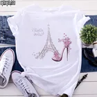 2022 модная женская одежда с принтом Парижа Эйфелевой башни, футболка для мужчин, Повседневная белая футболка с коротким рукавом, летние футболки унисекс