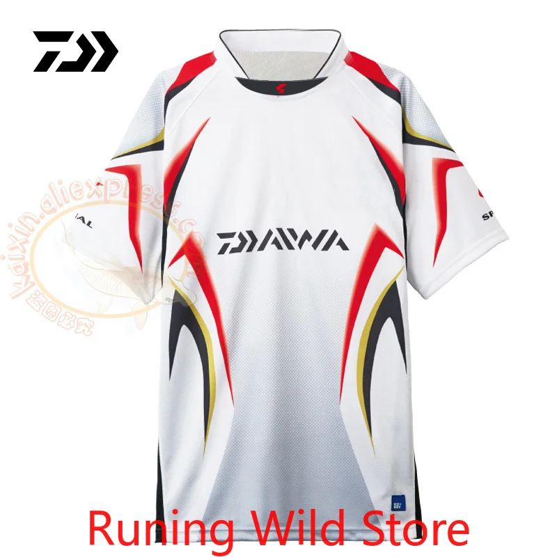 

2022 DAWA Large Size Fishing Shirt Quick Dry Cycling Hiking Jersey Outdoor Summer Fishing Shirt Short Sleeve