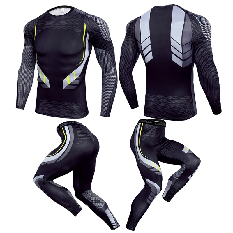 Спортивный костюм Мужская одежда для фитнеса спортивная комплект йоги