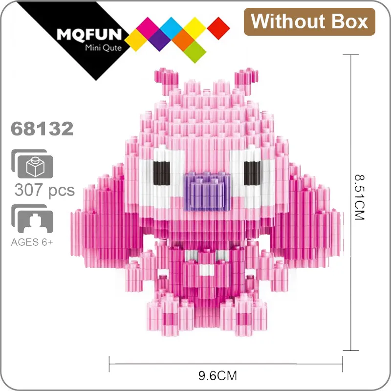 68132 Without Box LInkgo милые аниме из мультфильмов стежка Мини фигурки алмазные мини строительные блоки кирпичи сборки модели образовательных игрушек - Цвет: 68132 Without Box