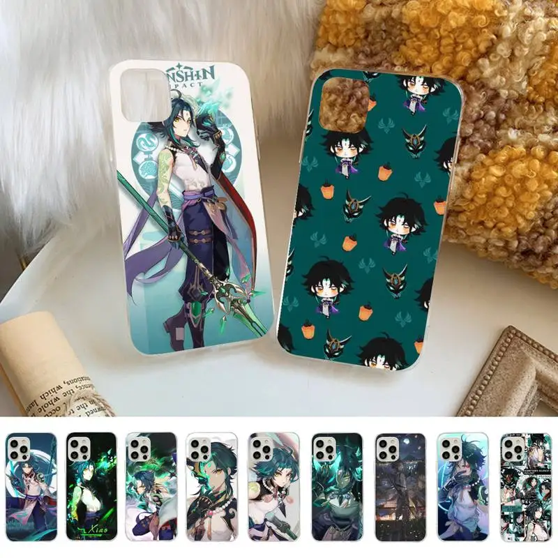 

Genshin Impact Xiao Phone Case for iphone 13 8 7 6 6S Plus X 5S SE 2020 XR 11 12 pro XS MAX
