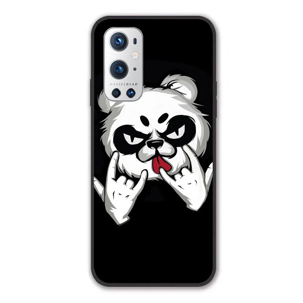

For OnePlus Bad Panda Soft TPU Border OnePlus 7 7T 7Pro 8 8T 8Pro 9 9Pro Case