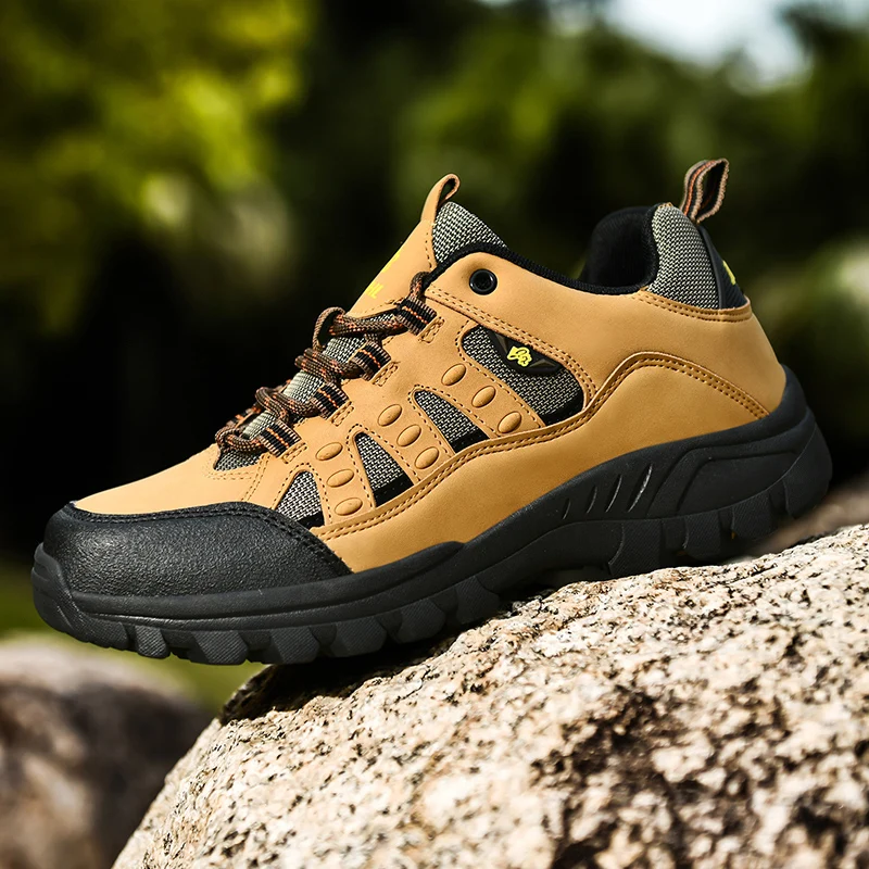 

Men's and women's security boots military men cowboy boots lightweight and wearable trekking shoes platform hiking safety shoes