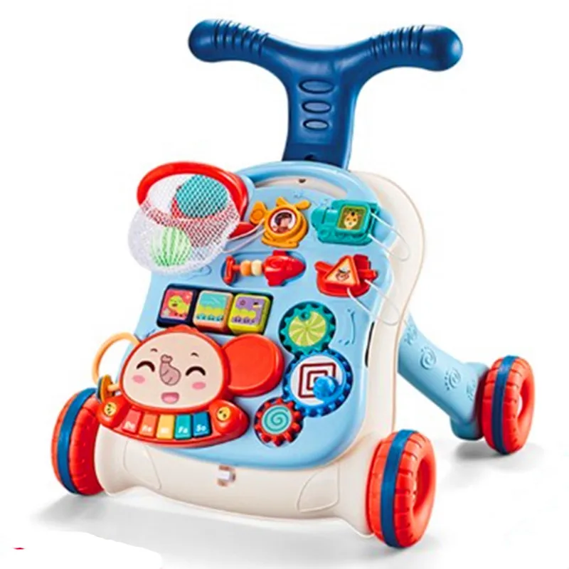 

Baby walker trolley multifunctional anti-o-leg rollover 1 baby toddler toy 3-in-1 walker