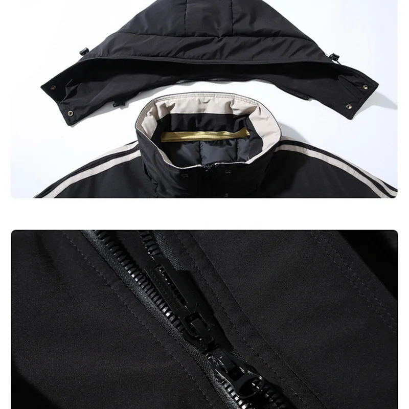 Plus Size 11XL 10XL Windproof Winter Jacket Coats Men Waterproof Fashion Hoodied Parka Men Warm Winter Cotton Coat Men Thicken