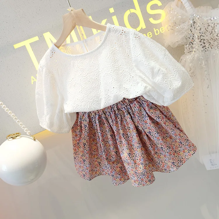 Детские Одежда для новорожденных девочек комплекты с цветочным принтом