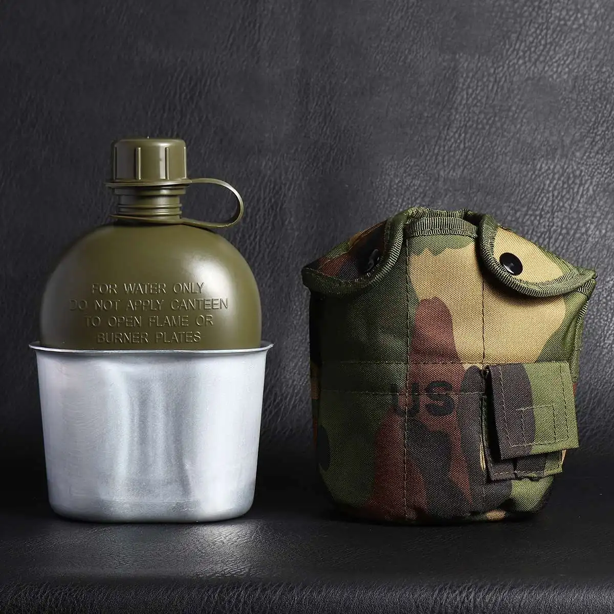 

Tactical Molle Water Bottle With Bag Pouch Upgraded Travel Holder Sport Bag Outdoor Hydration For Camping Hiking Fishing Bags