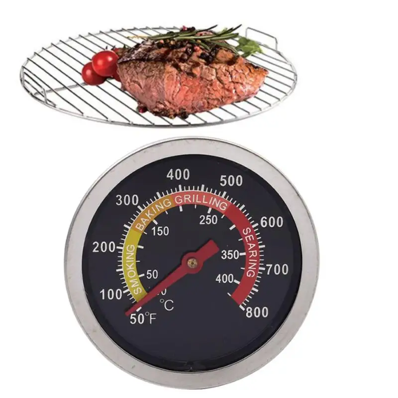 

Stainless Steel BBQ Smoker Grill Thermometer Temperature Gauge 50-800 Degrees Fahrenheit Barbecue Oven Thermometer Barbecue Tool