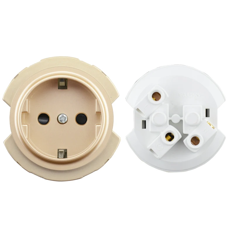 

Разъем питания L1 серия-DE с евровилкой, французская функциональная рамка модуля, совместимая с USB RJ45 HDMI, с золотым стеклом, «сделай сам», Бесплатная комбинация