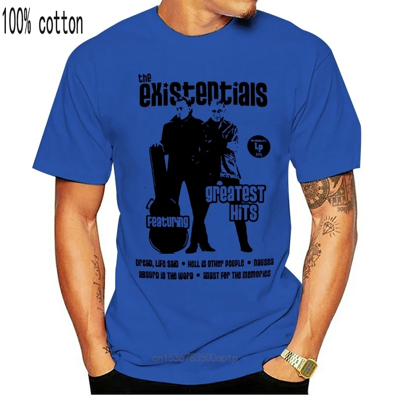 

New Camus and Sartre Existentials Mens Gray T-Shirt men funny print women tops tee Casual O-neck tshirts