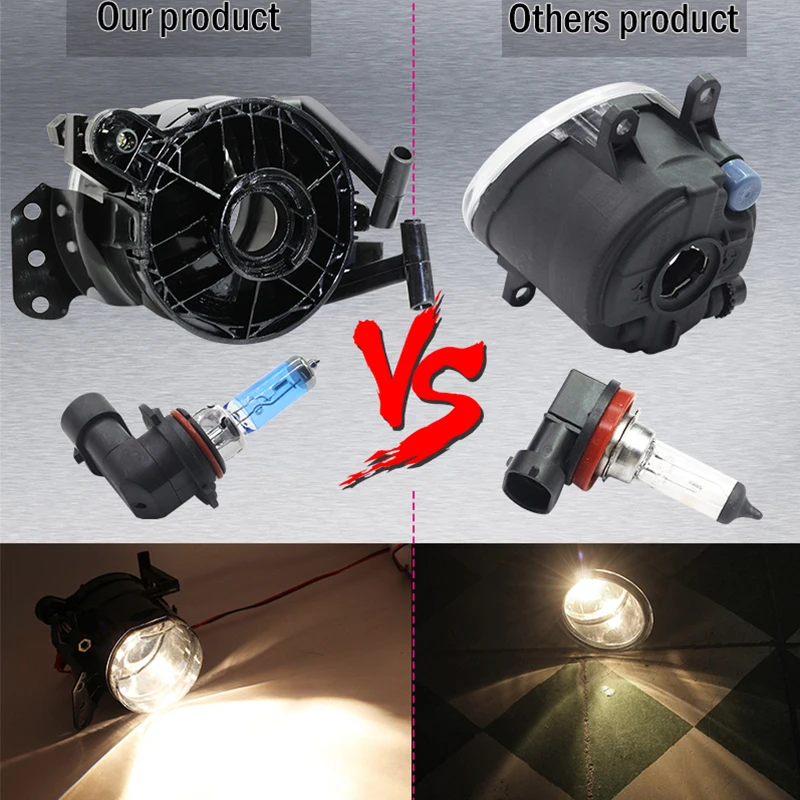 Cawanerl 2 шт. автомобиль 100W галогенные Противотуманные светильник сборки LED DRL 12V для