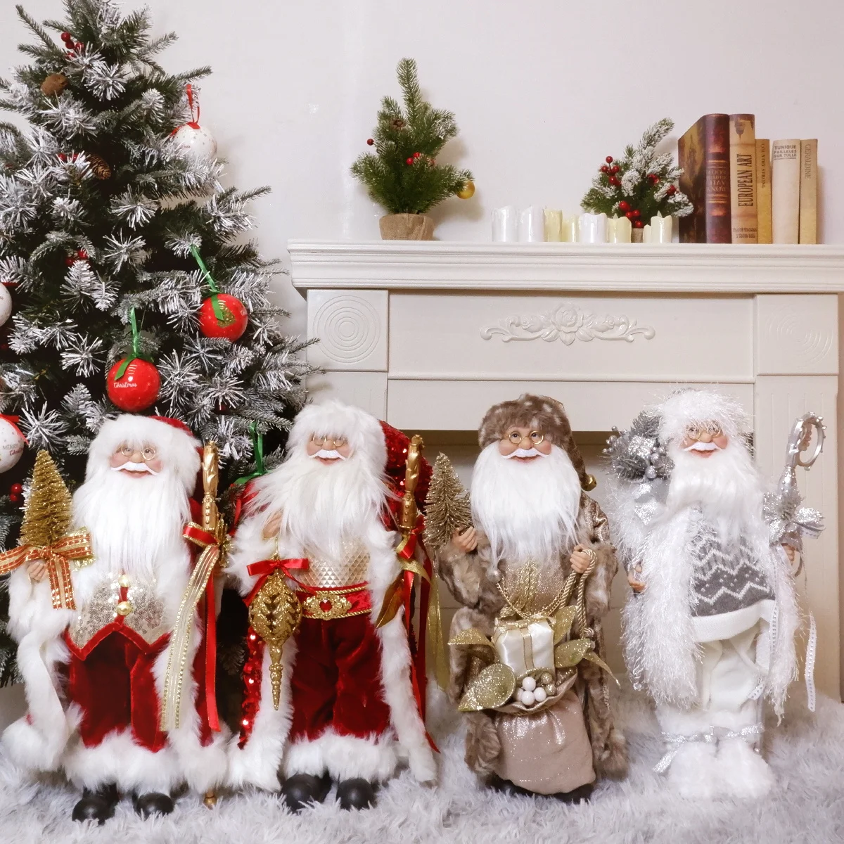 

New Year 2022 Christmas Decorations For Home 45cm Santa Claus Doll Children gifts Christmas Xmas Tree Ornaments