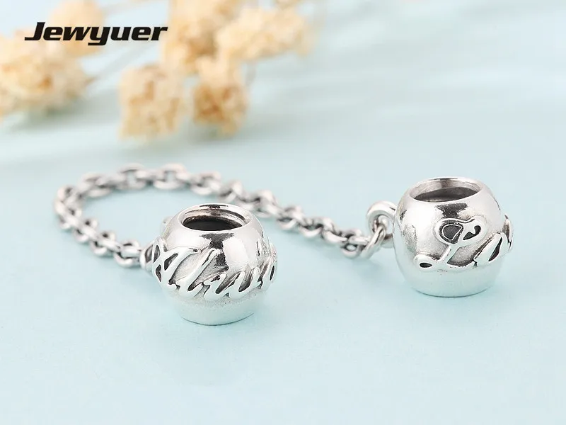 Женская цепочка из серебра 2017 пробы с шармами и бусинами | Украшения аксессуары