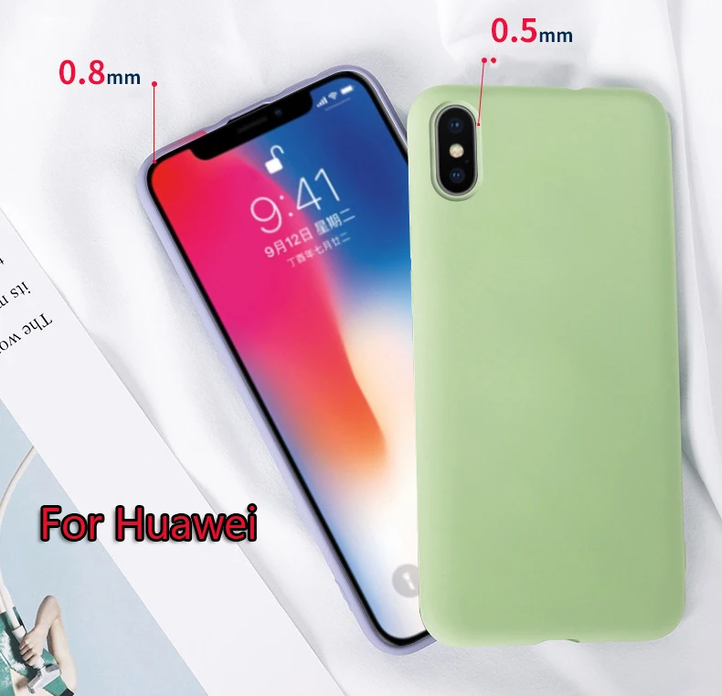 10 шт. Оригинальный чехол из жидкого силикона для Huawei P30 P20 Pro Mate 20X10 Lite Nova 5 5i