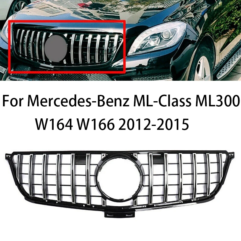 

Front Kidney Bumper Grills Grille Radiator Grill For Mercedes-Benz ML Class W166 ML300 ML320 ML350 ML400 ML450 2012-2015