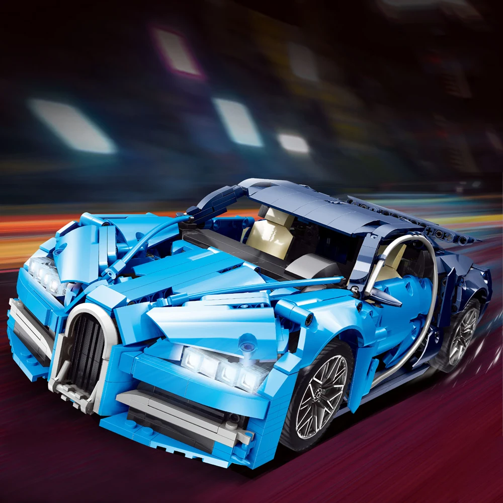 Модель гоночного автомобиля RSR Bugattied серии High tech 488 GTE Moc Модульные строительные