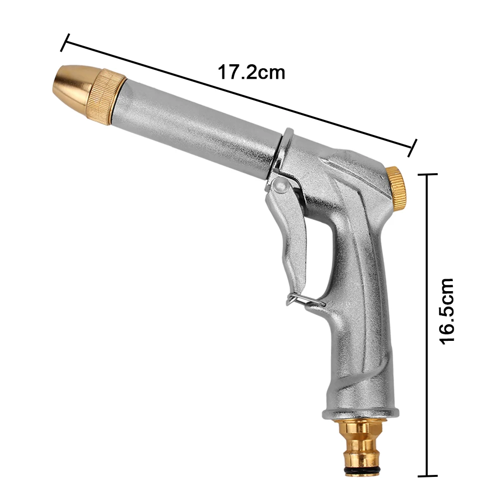

Portable Multi Water Spray Modes With 3 Connector Adjustable For Car Garden Cleaning Plated Copper High Pressure Car Water Gun