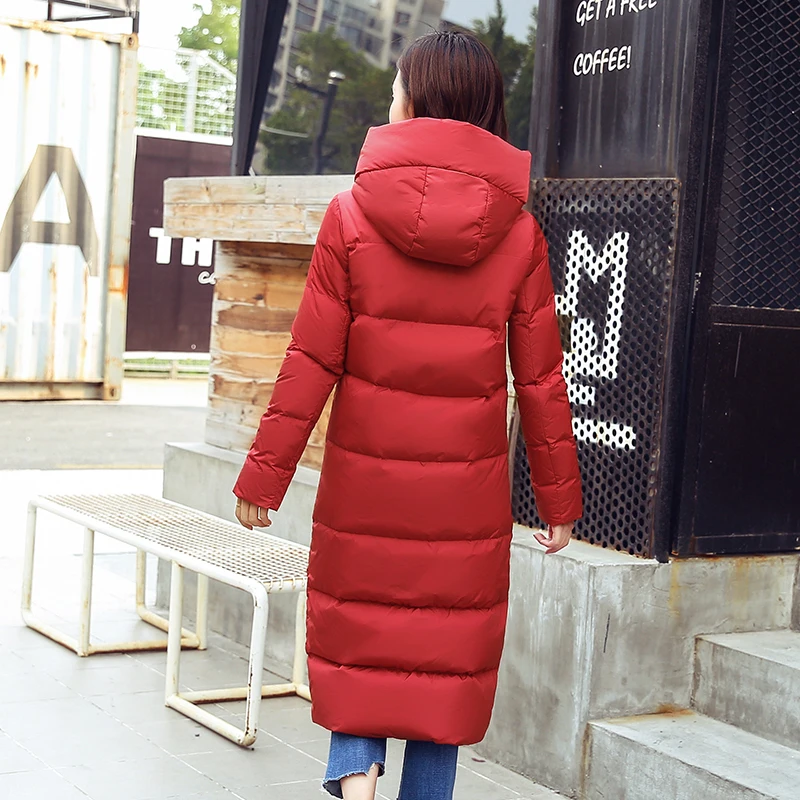 Новая мода 2020 зимняя куртка 90% утиный пух женские парки длинные с капюшоном