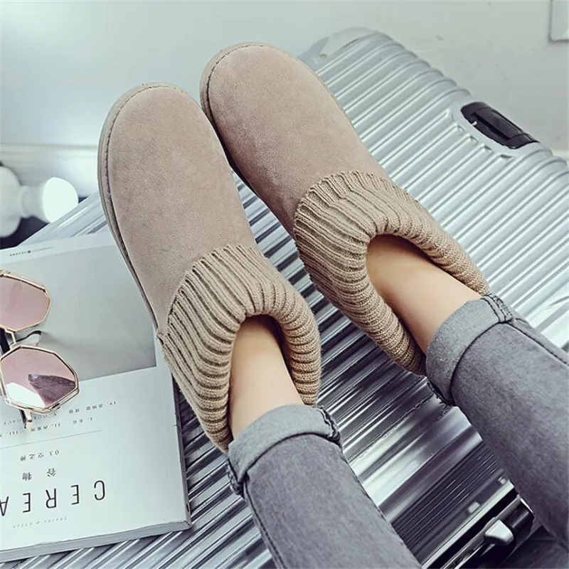 Новые зимние теплые женские ботинки модные милые розовые классические замшевые