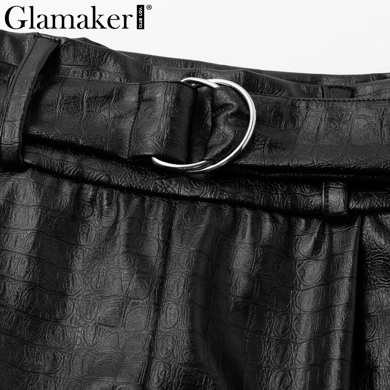 Glamaker, женские обтягивающие брюки и капри из искусственной кожи, уличная одежда, черные брюки, повседневные женские брюки с высокой талией, женские зимние штаны