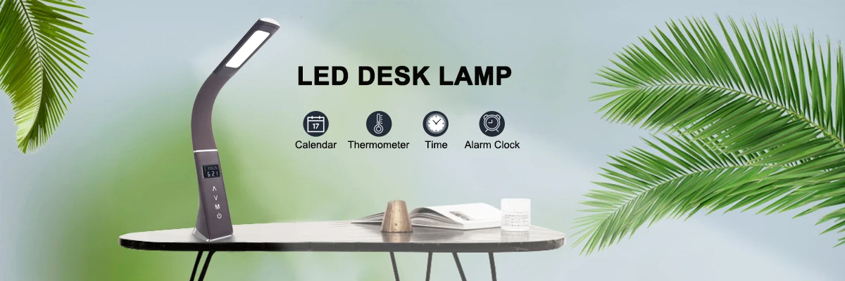 LED Desk Lamp Touch Control 3 Modes Brightness Eye-caring LED Table Lamp With USB Charging Port Phone Holder For Living Room