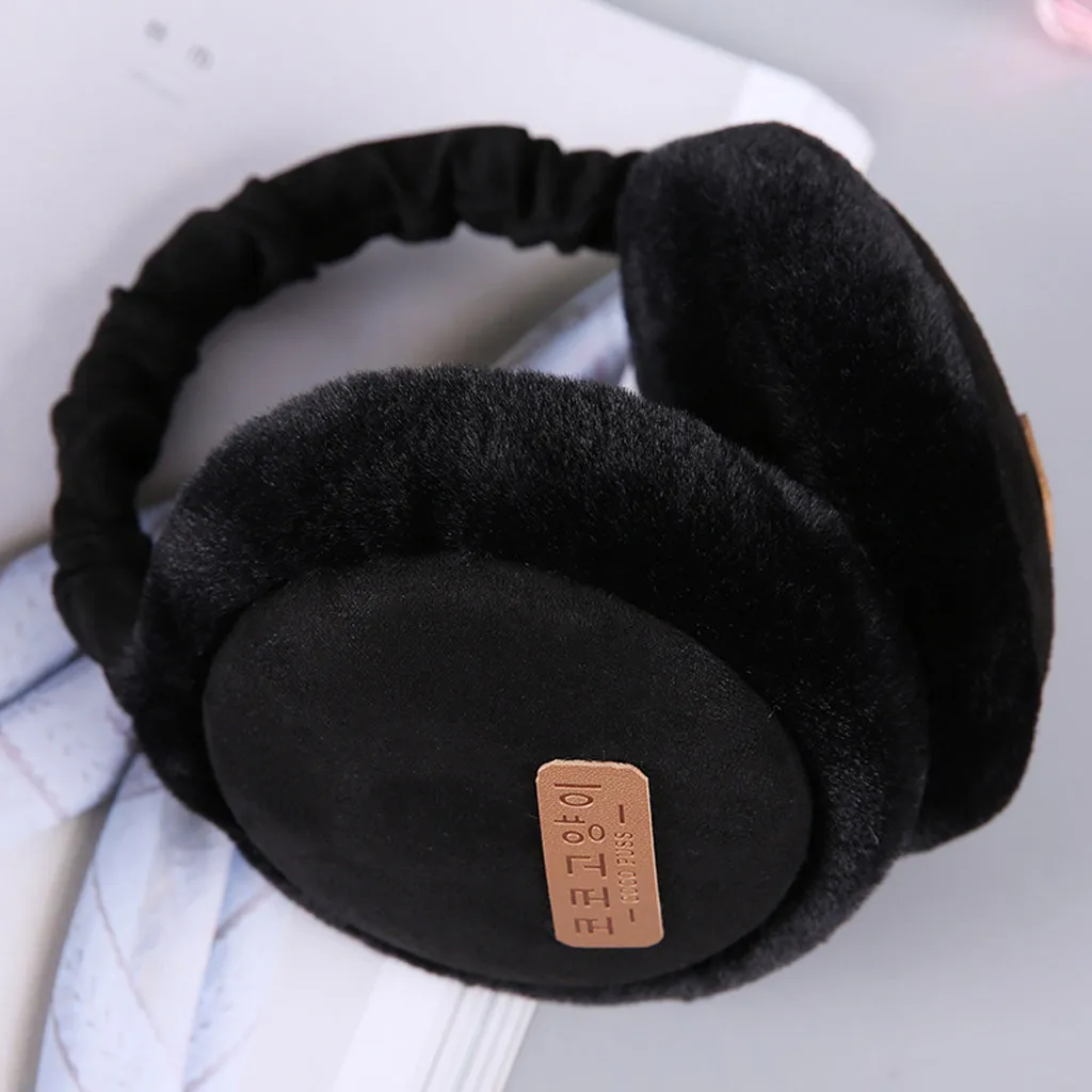 Fashion Unisex Winter Earmuffs Women Men Lovers Ear Warmer Plush Plain Teenage Student Mother Girl Ear Muffs Earflap Earmuffs&B