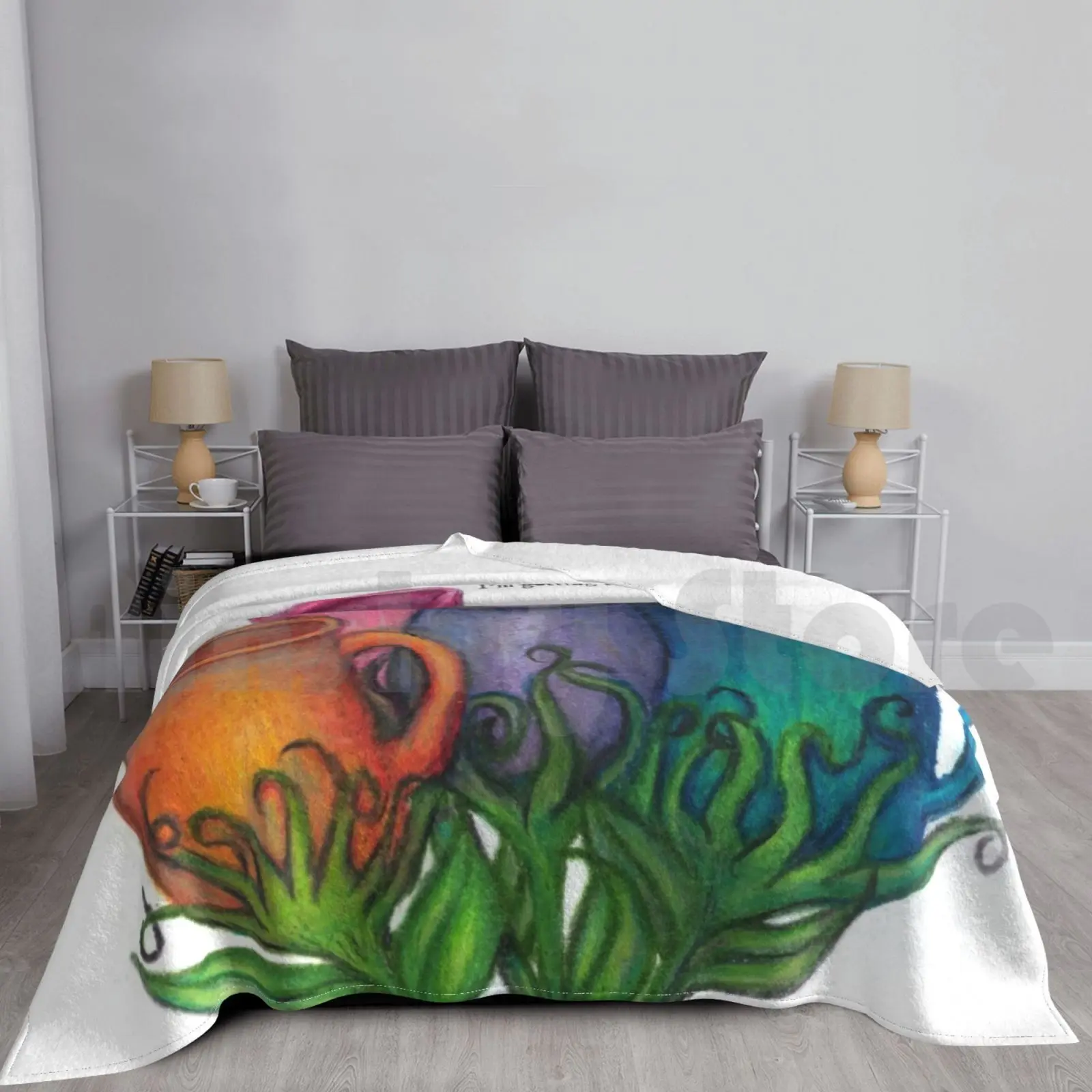 

Кружки с текстильным одеялом для дивана-кровати, Дорожные Кружки с цитатами, карандаш с цветами, оставьте мне в покое