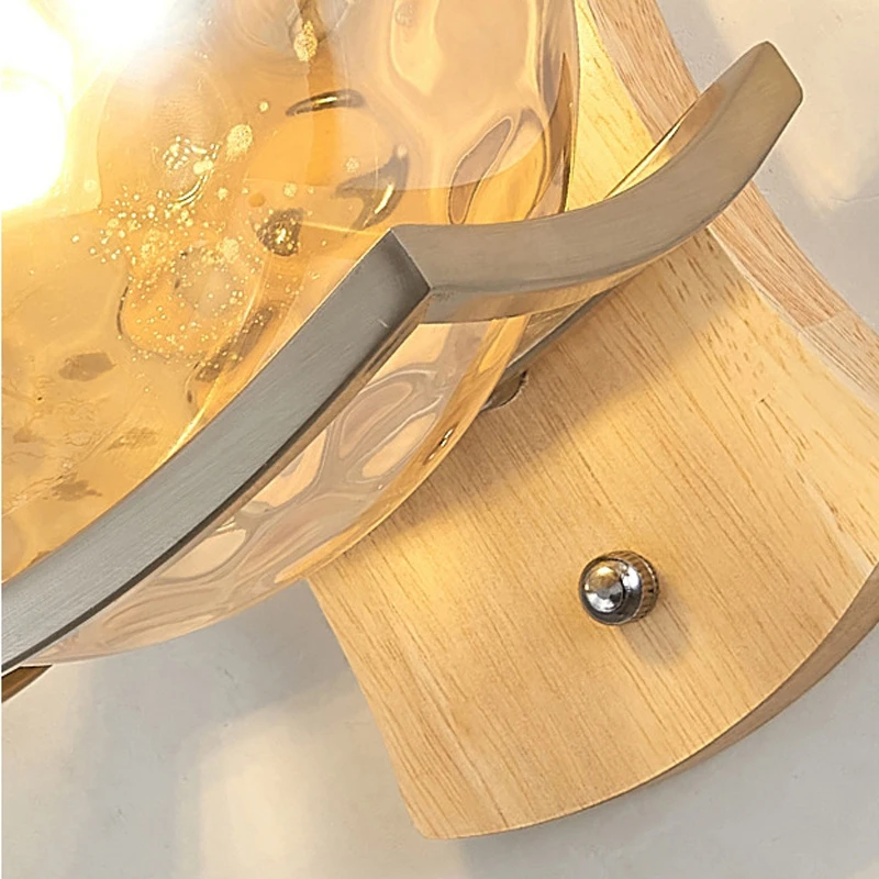 

New Nordic creative wall lamp Light luxury living room bedroom bedside lamp Simple post-modern corridor background wall Light