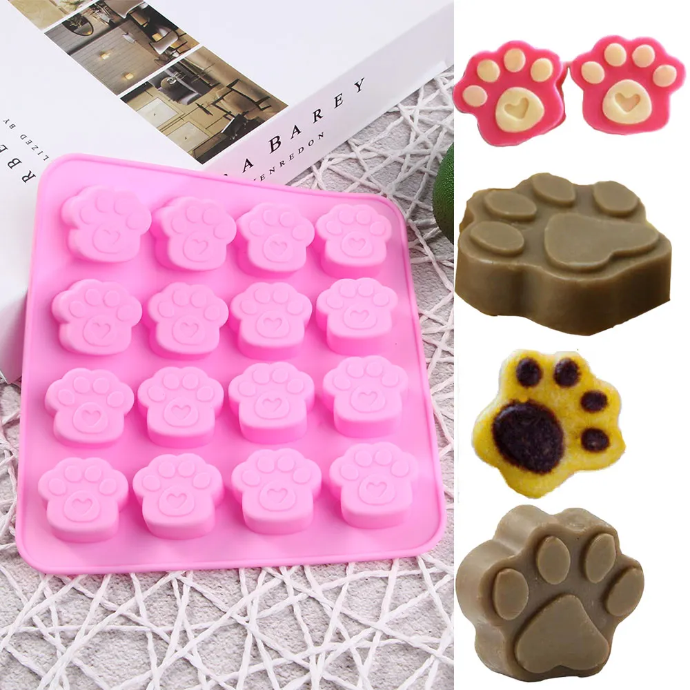 Питомцы кошка собака лапа печенье силиконовая форма для торта конфет шоколада