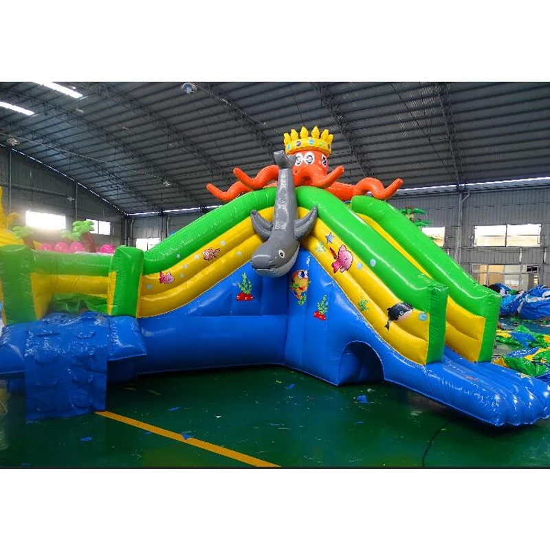 

Популярный дизайн, надувная водная горка, тема подводного мира, надувная Зажимная горка из ПВХ для детей