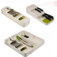 cutlery storage tray knife holder tableware organizer spoon fork storage box plastic container plateau knife block holder